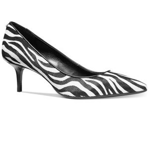 MICHAEL Michael Kors MK-Flex Kitten Pump Black/White Zebra Print 🖤🤍🦓🖤🤍